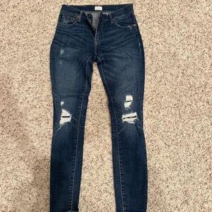Able Dark Blue Distressed Skinny Jeans